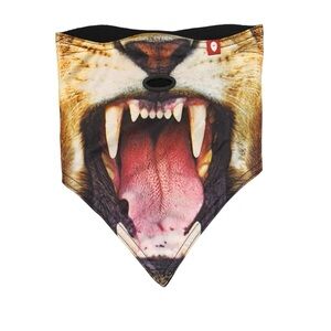 Y2K AIR HOLE | Roaring Tiger Graphic Face Mask | Cybercore Streetwear Skiwear